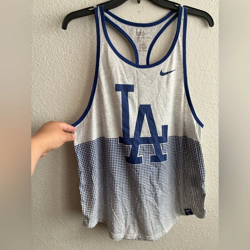 Nike LA Dodgers Tank Top In Gray and Blue M